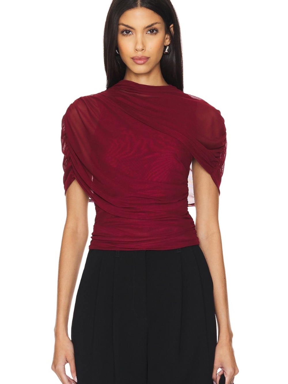 Amanda Uprichard Evianna Top in Wine
